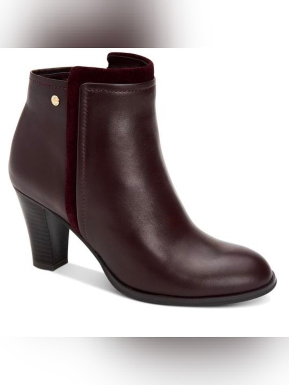 Giani Bernini Bellee2 Oxblood Memory Foam Heeled Ankle Booties SIZE 9.5